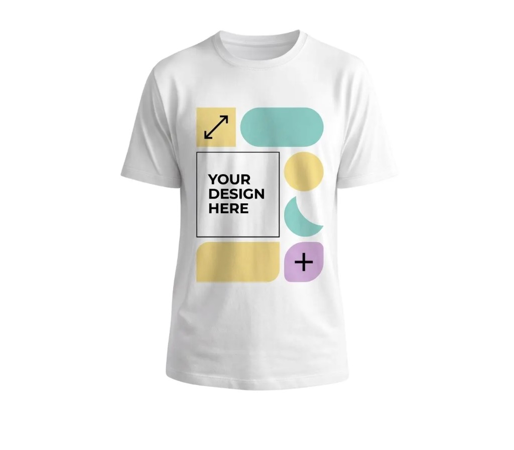 White classic T-shirt mockup ready for your design