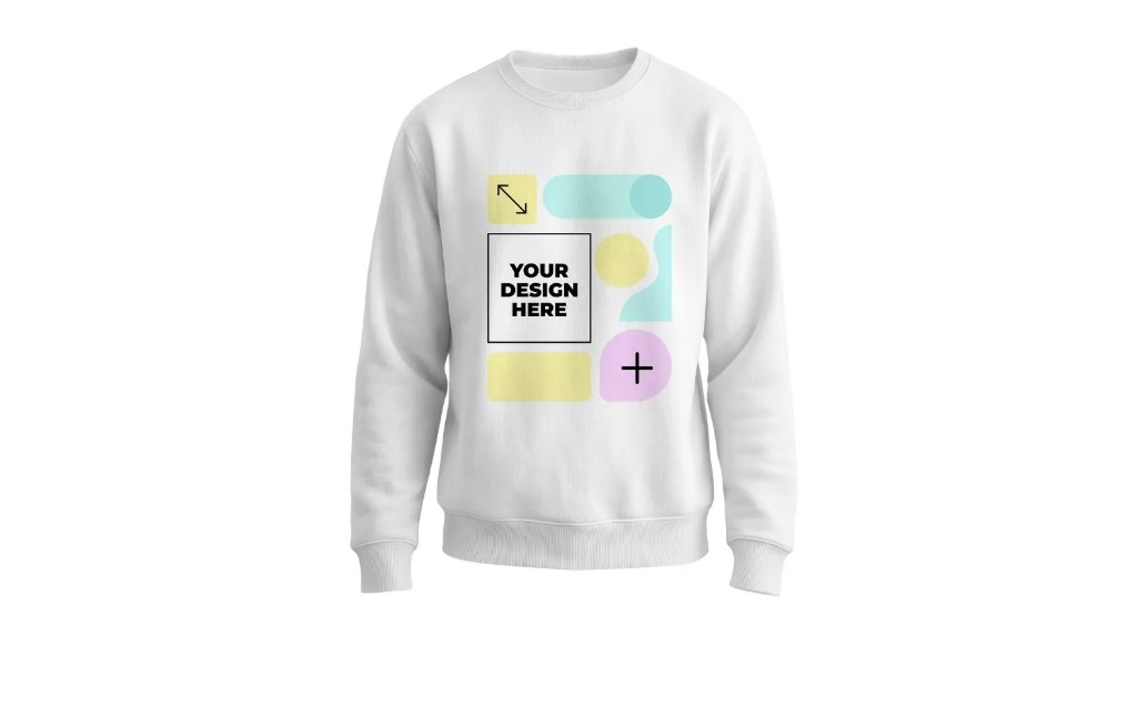 White sweatshirt mockup ready for your design